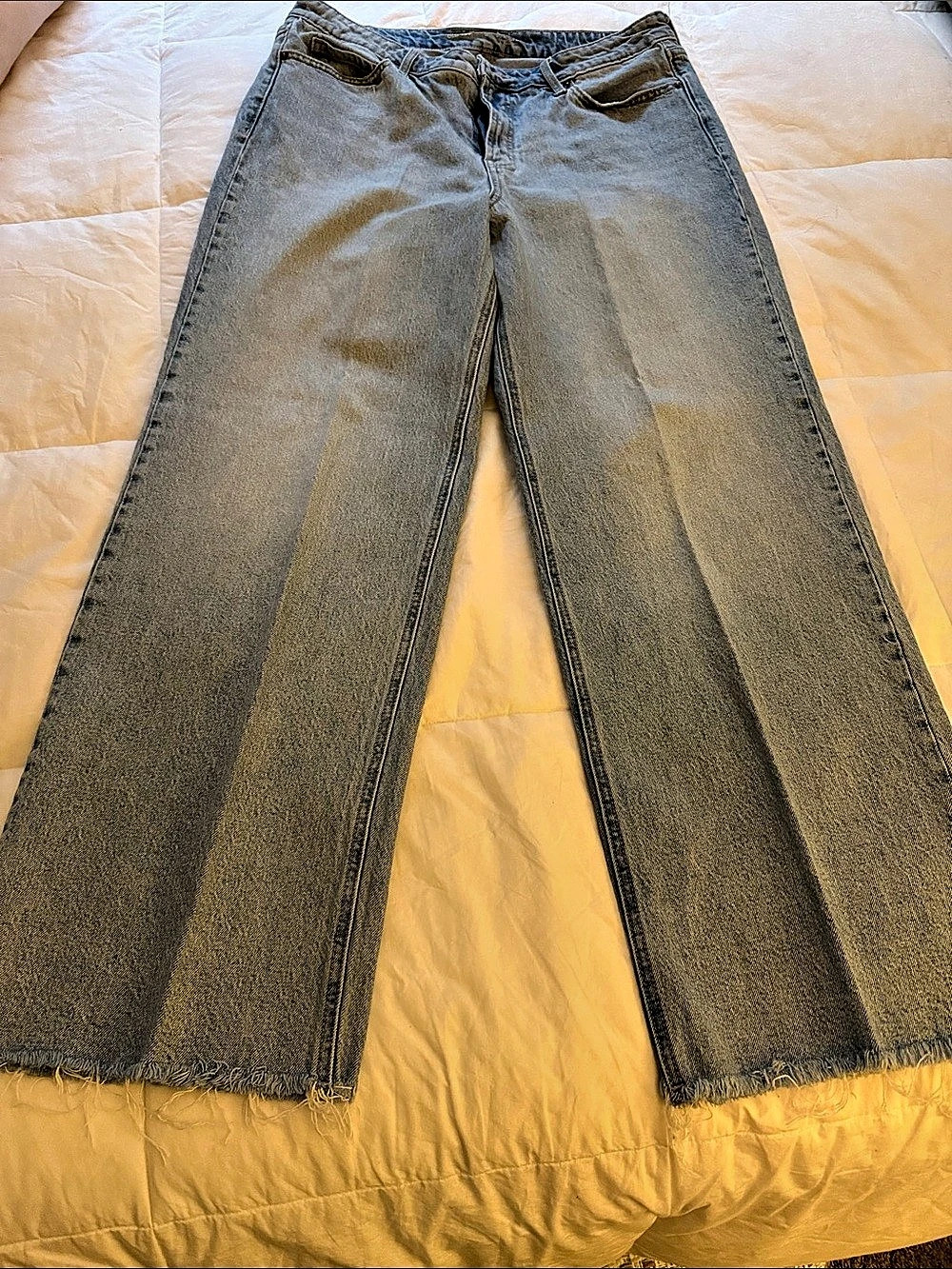 Old Navy Sky-Hi Wide Leg Jeans Blue Waist 14